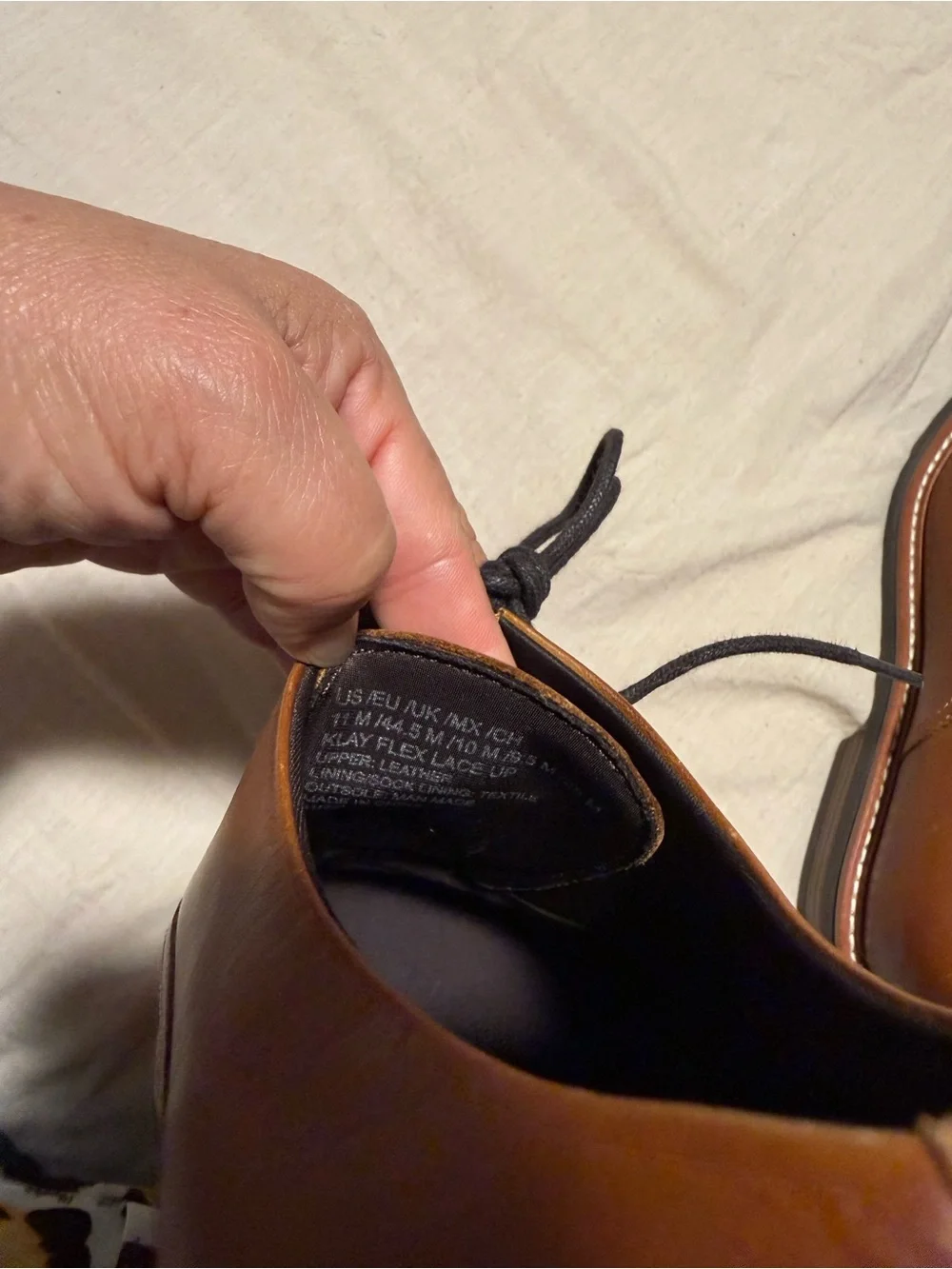 Kenneth Cole -flex system- Classic Brown Leather Cap-Toe Derby for Men size 11